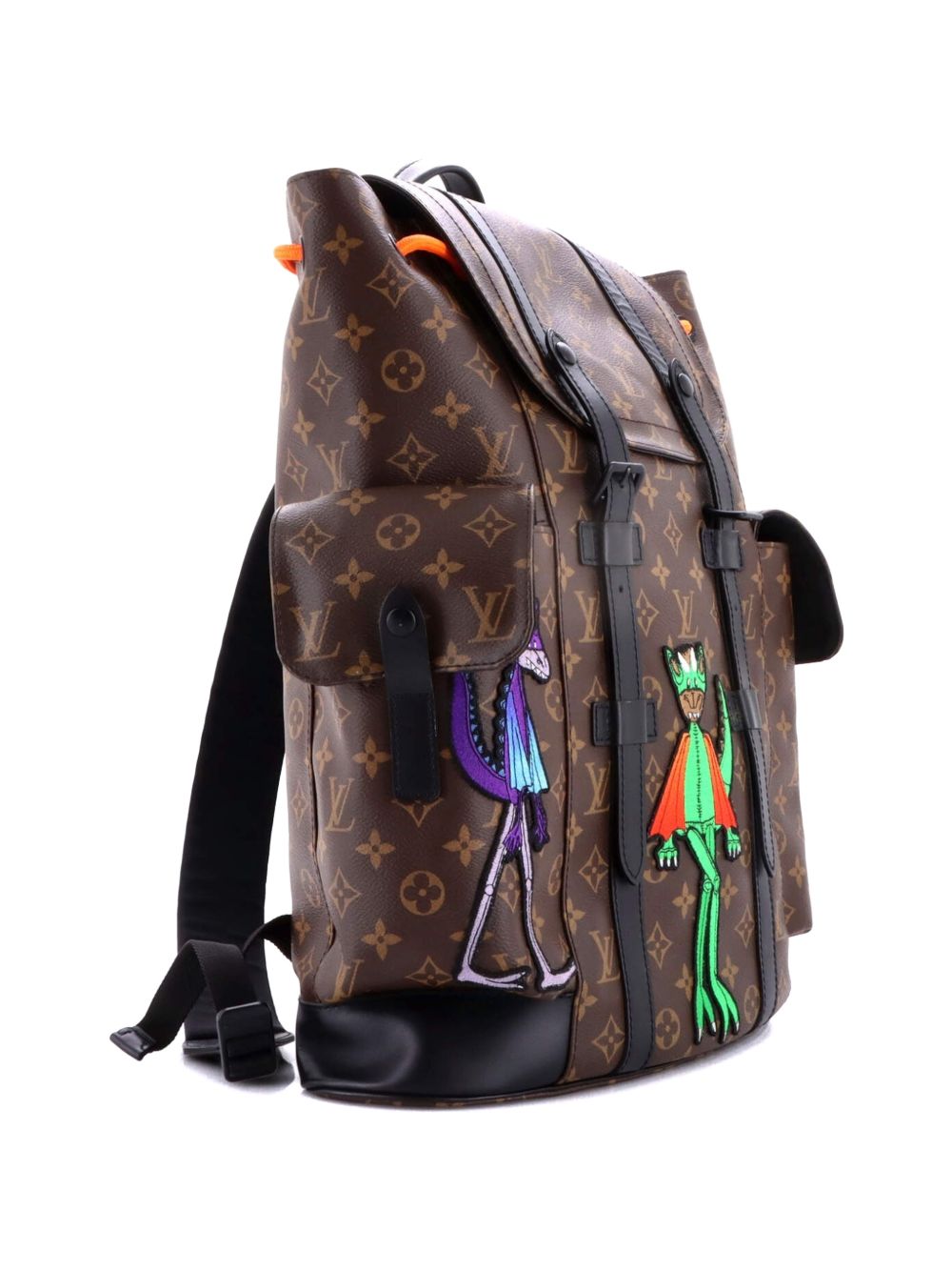 Christopher Monogram Canvas with LV Friends Patch PM backpack