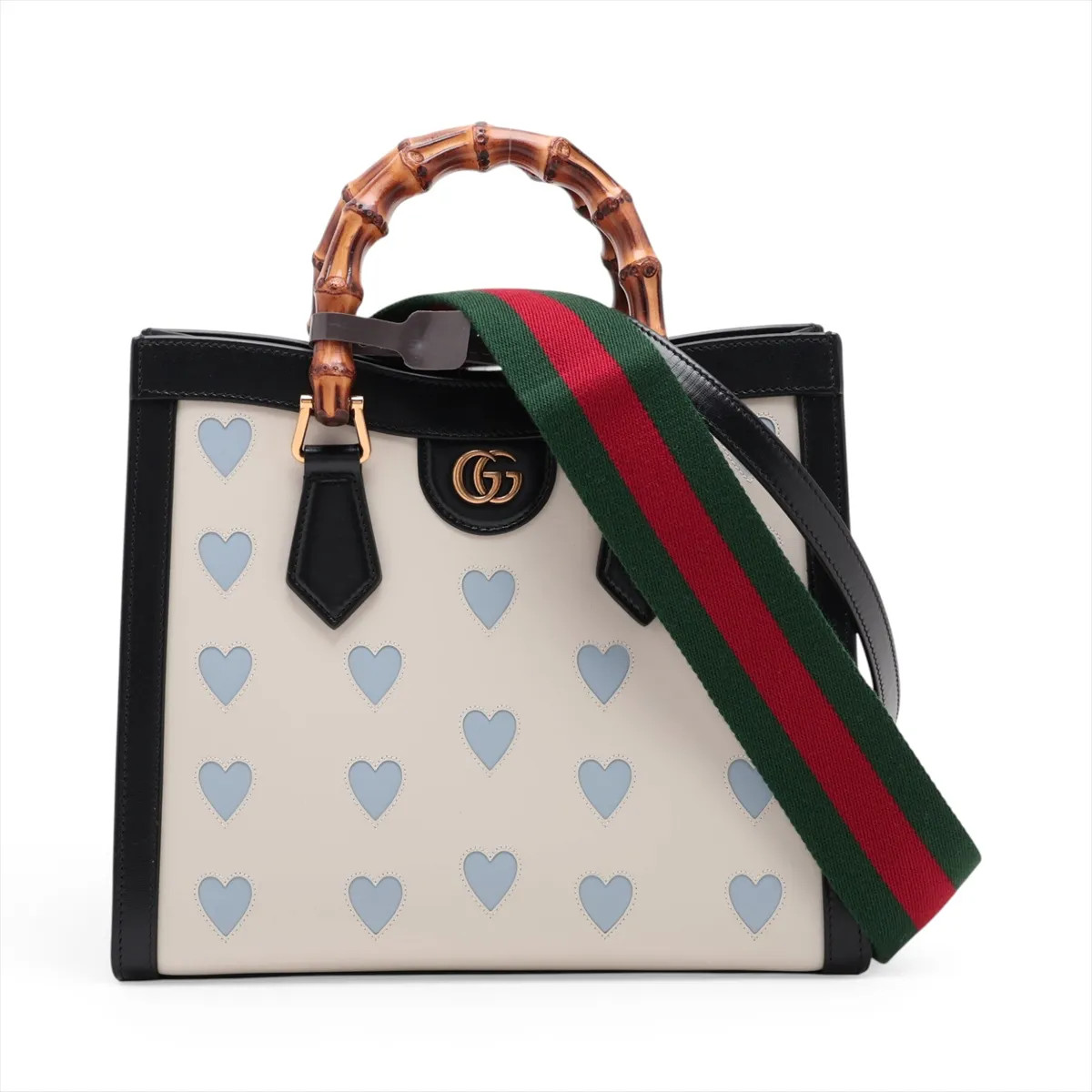 Gucci Bamboo Diana 702721 Leather 2 Way Handbag Multicolor