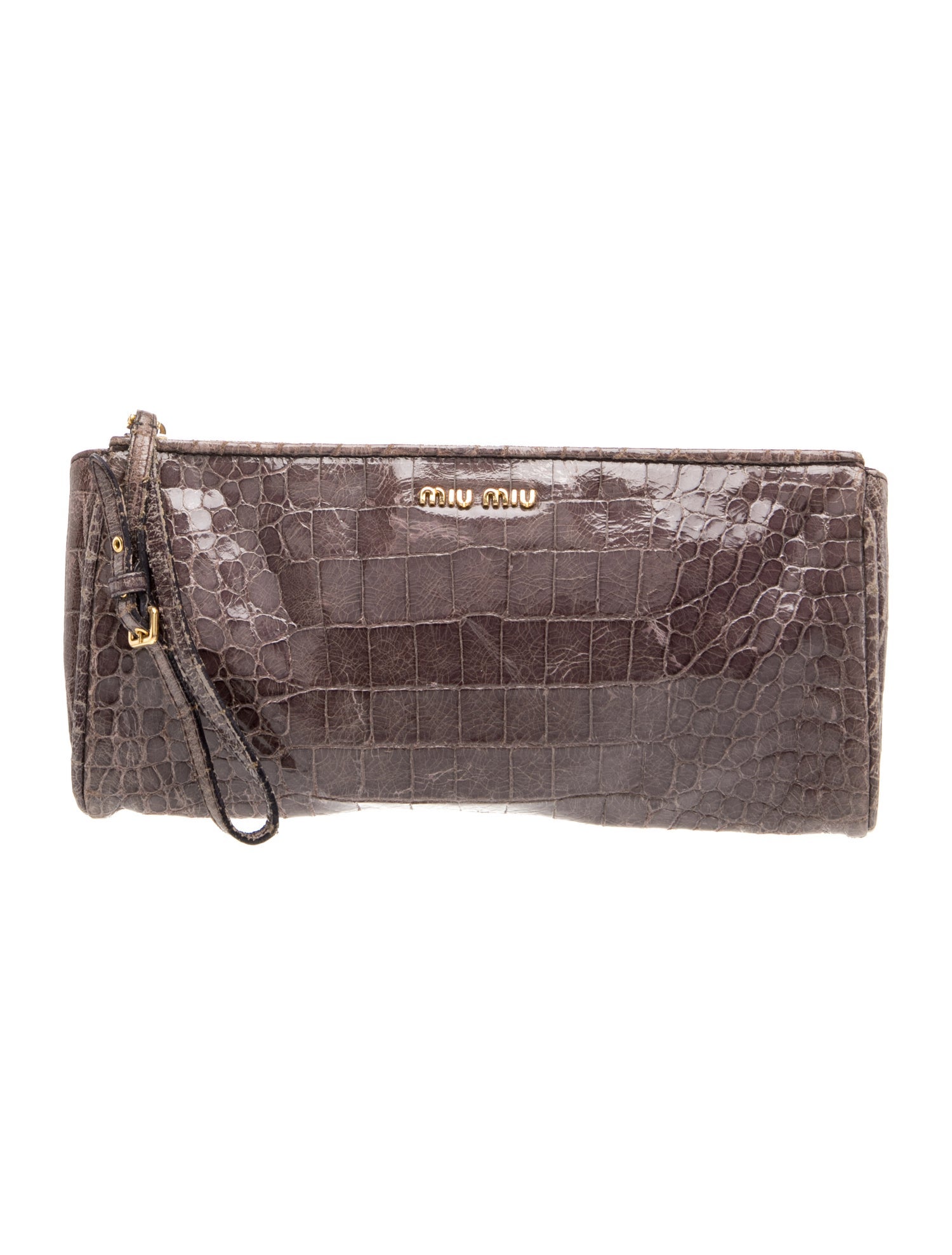 Miu Miu Embossed Leather Clutch