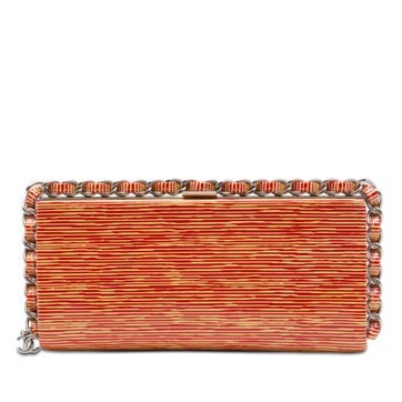 CC Patent Striped Chain Around Clutch