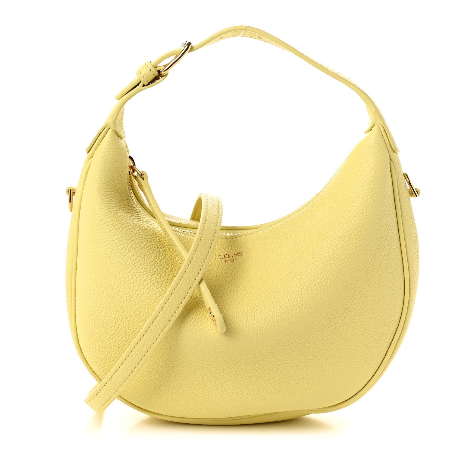 Celine Supple Grained Calfskin Teen Lulu Shoulder Bag Soft Lime
