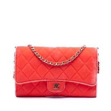 CC Quilted Velvet Single Flap