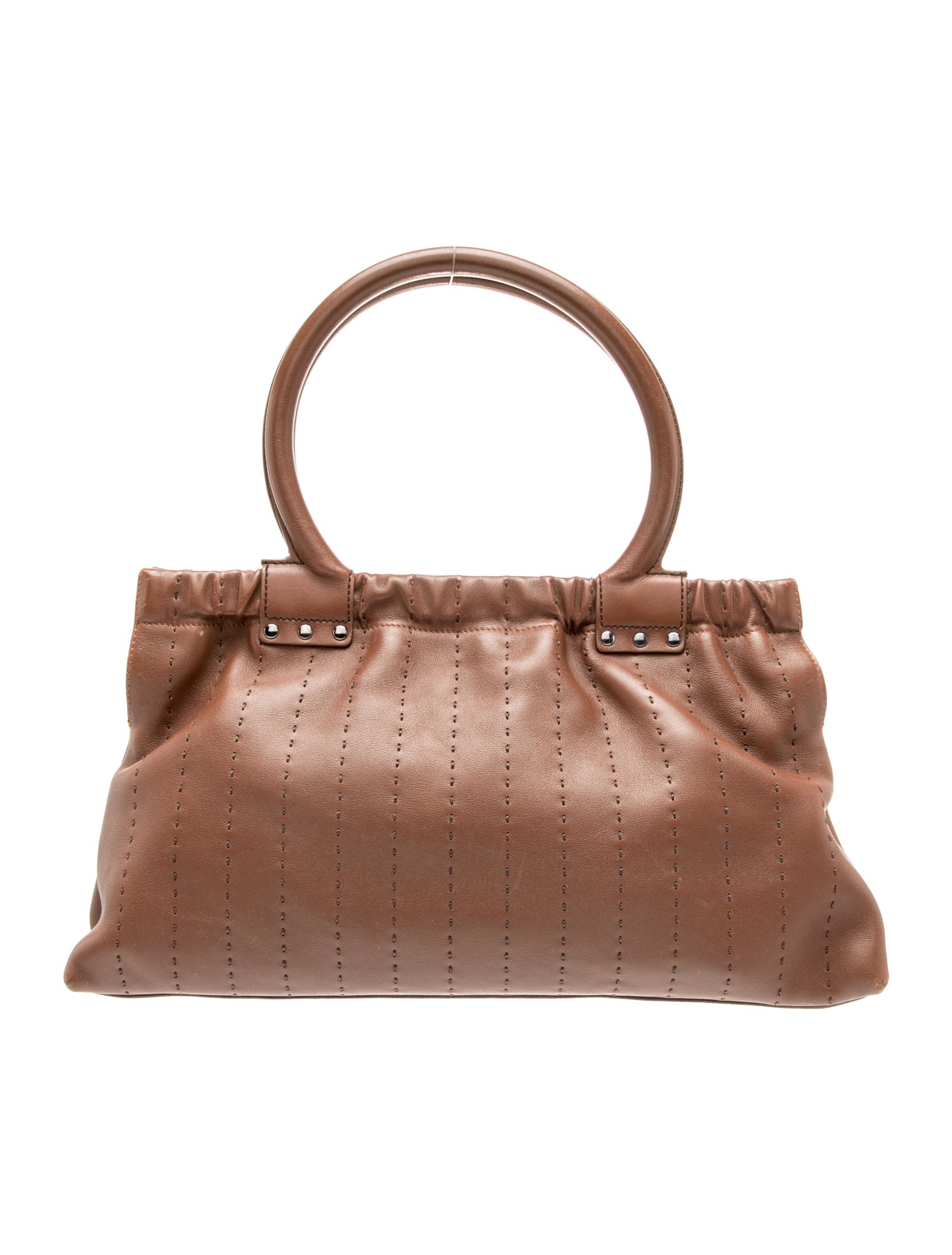 Leather Top Handle Bag