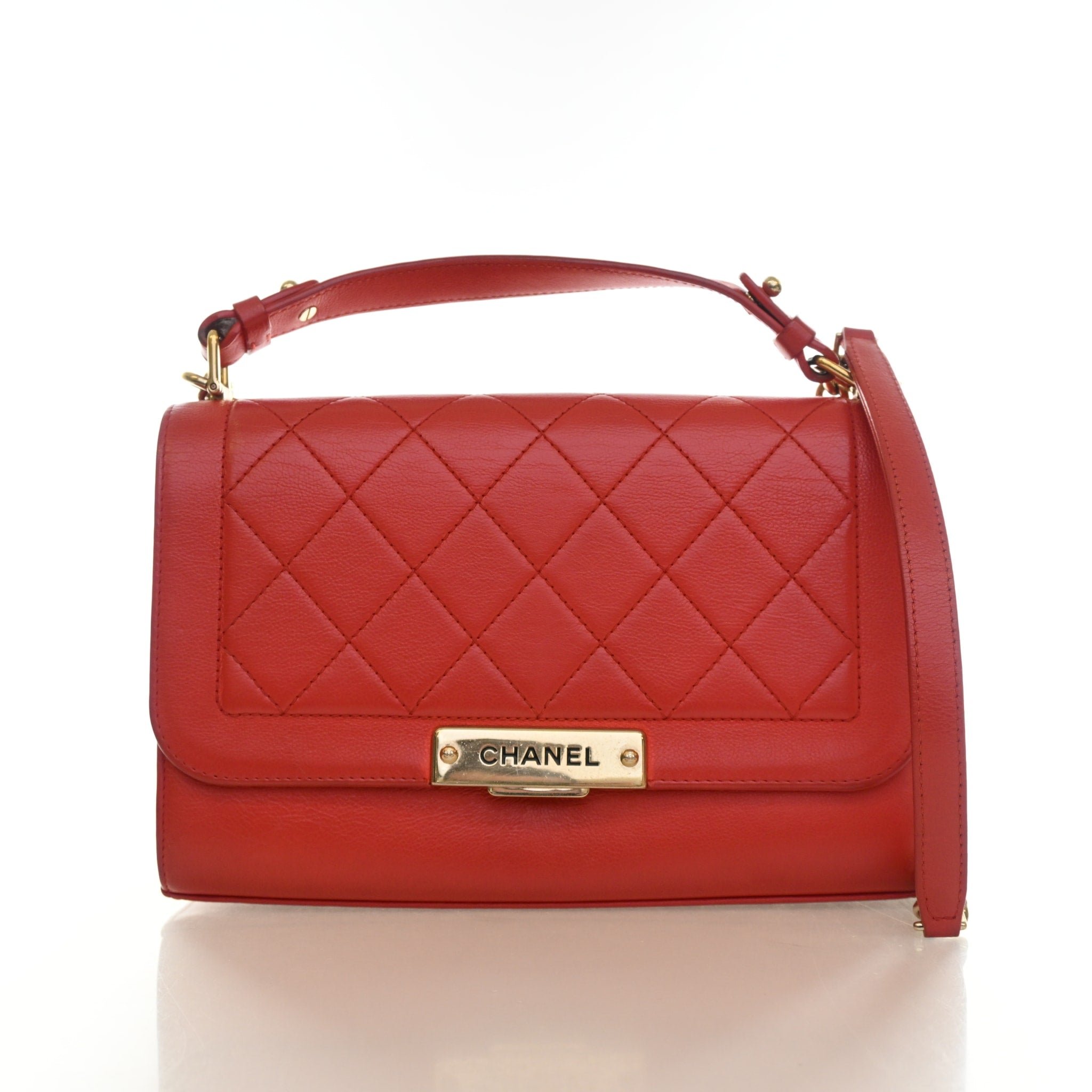 Chanel Medium Calfskin Label Click Flap Bag