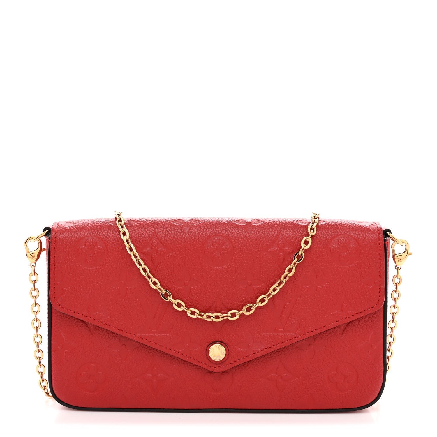 Louis Vuitton Empreinte Pochette Felicie Chain Wallet Scarlet