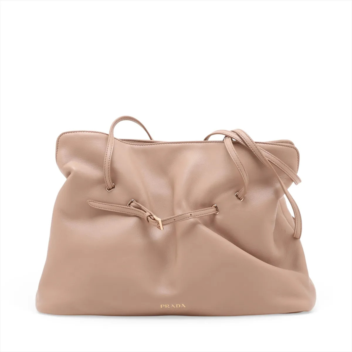 Prada Leather Shoulder bag Beige