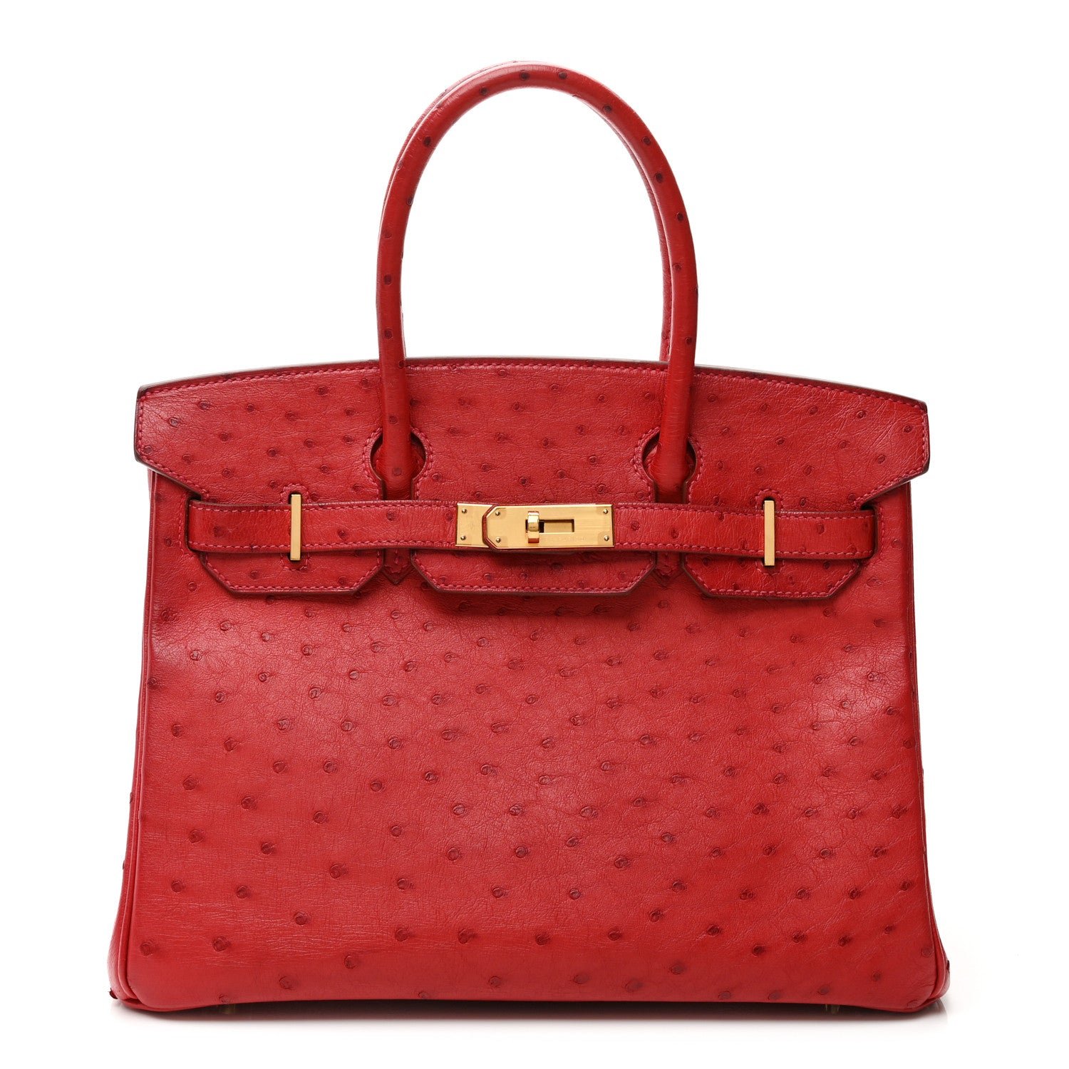 Hermes Hermes Ostrich Birkin 30 Rouge Vif