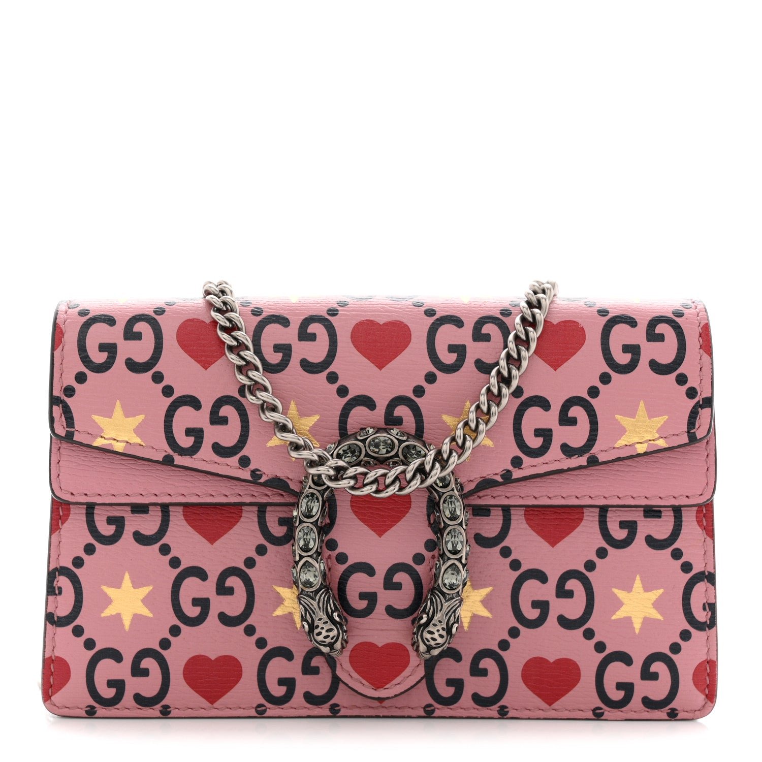 Gucci Calfskin Valentine's Day Exclusive Super Mini Dionysus Shoulder Bag