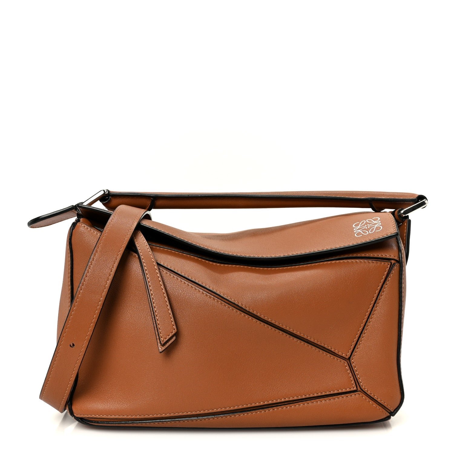 Loewe Calfskin Small Puzzle Bag Tan