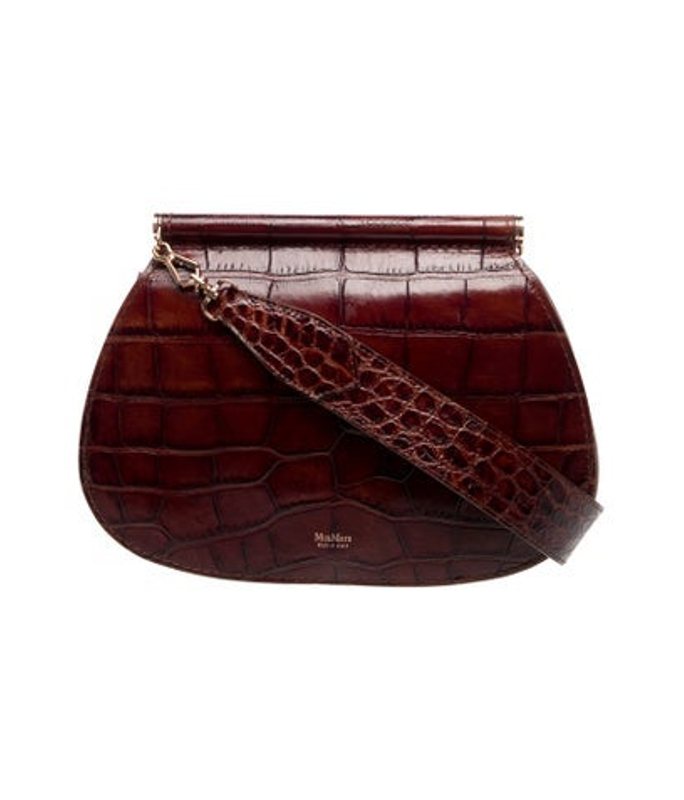 Max Mara Mara Embossed Leather Evening Bag