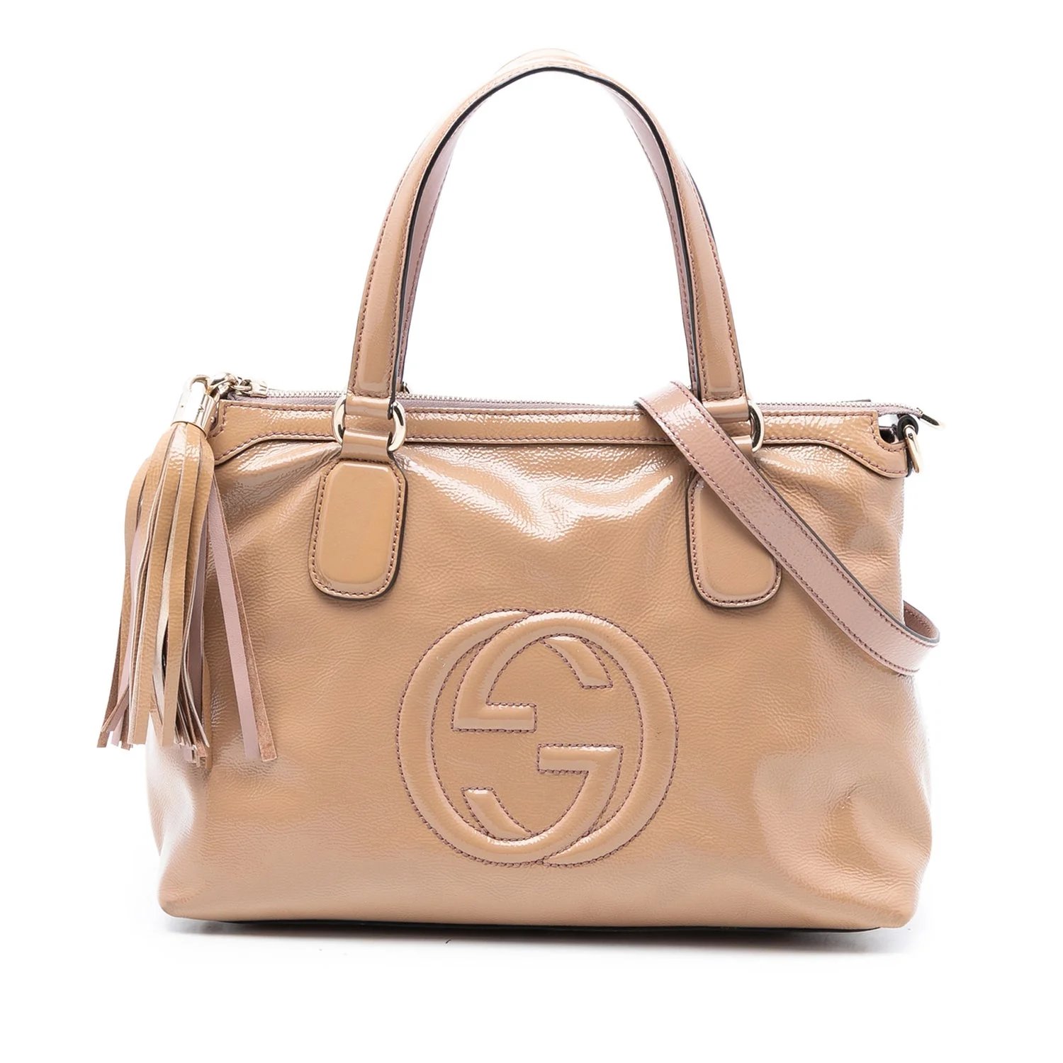 Small Patent Leather Soho Working Satchel