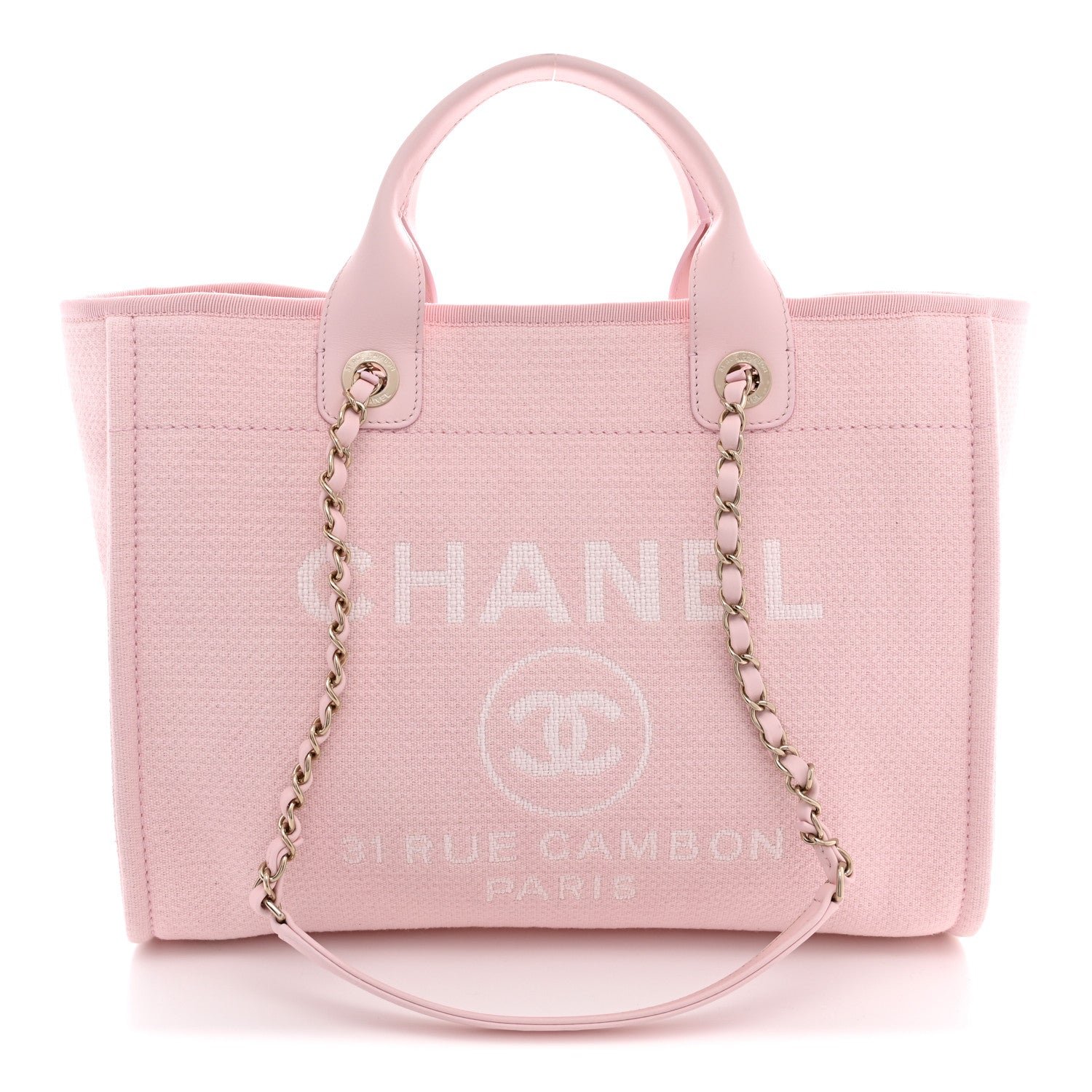 Chanel Mixed Fibers Small Deauville Tote Light Pink