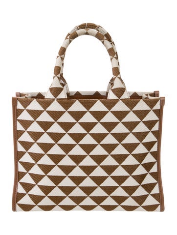 Prada Enameled Metal Triangle Symbole Small