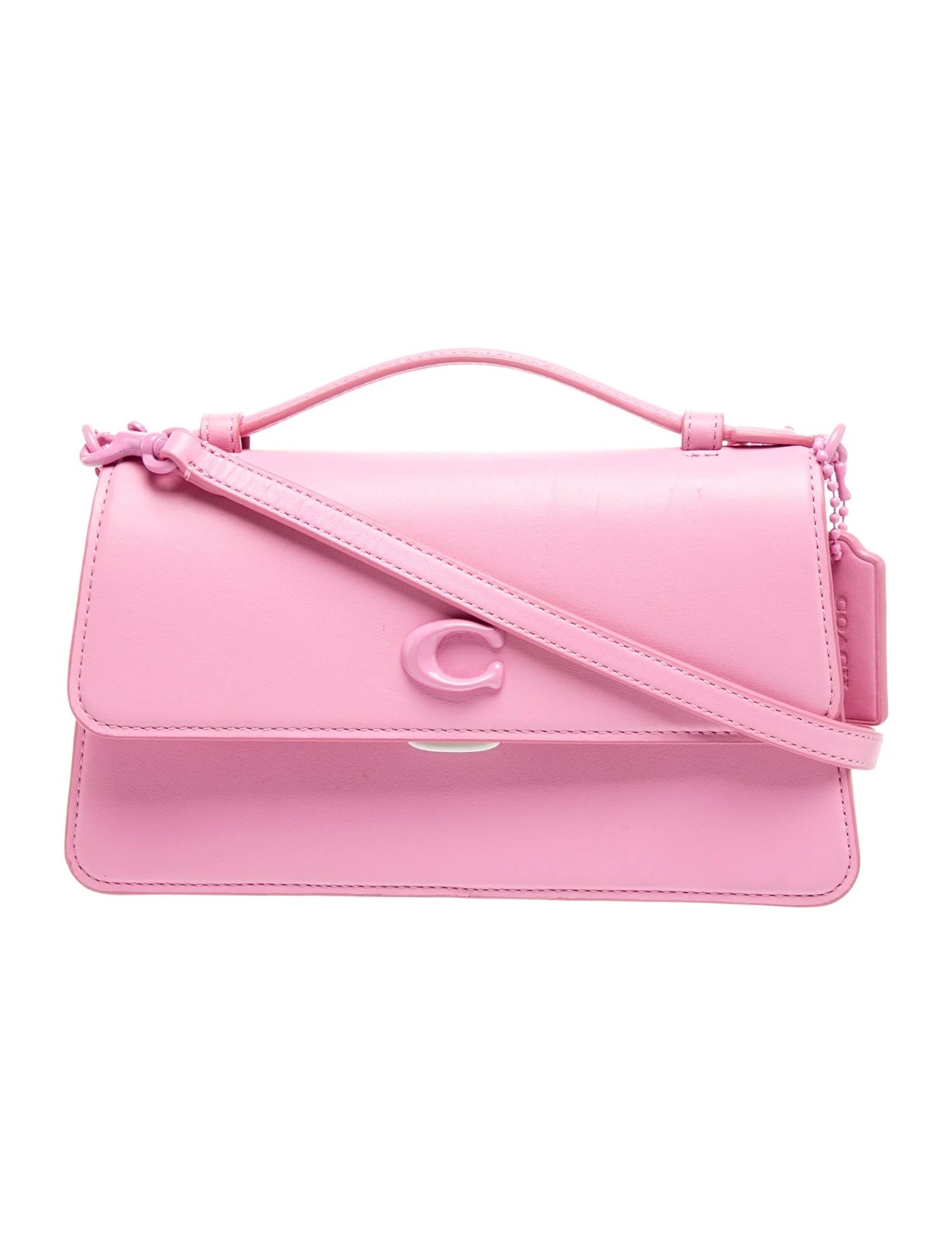 Leather Tabby Shoulder Bag 26 in Pink Leather Medium