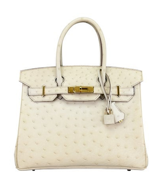 Hermes Ostrich Birkin 30 W Tags