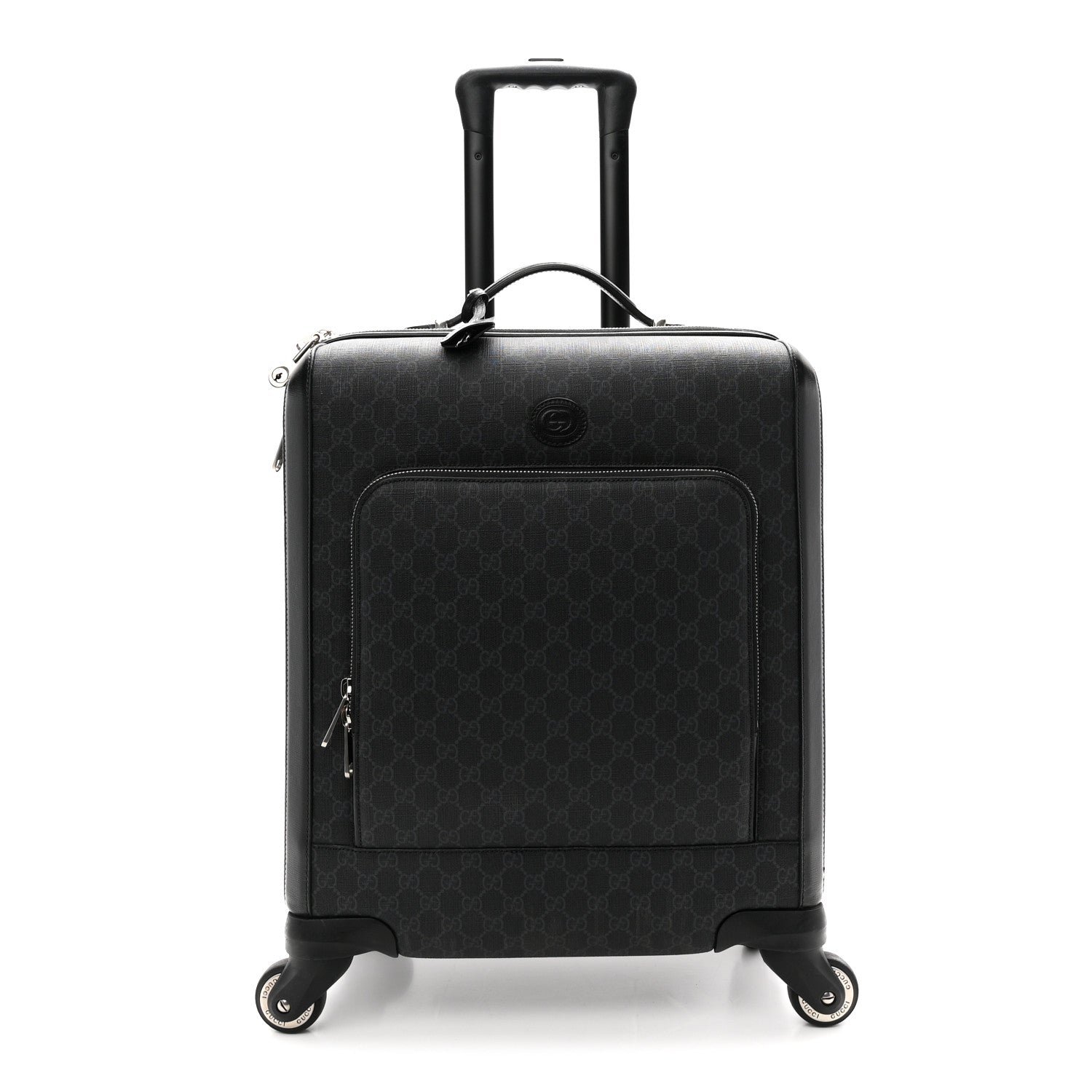 Gucci GG Supreme Monogram Calfskin Carry On Trolley Black