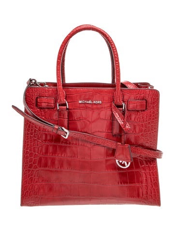Michael Kors Embossed Leather Top Handle Bag