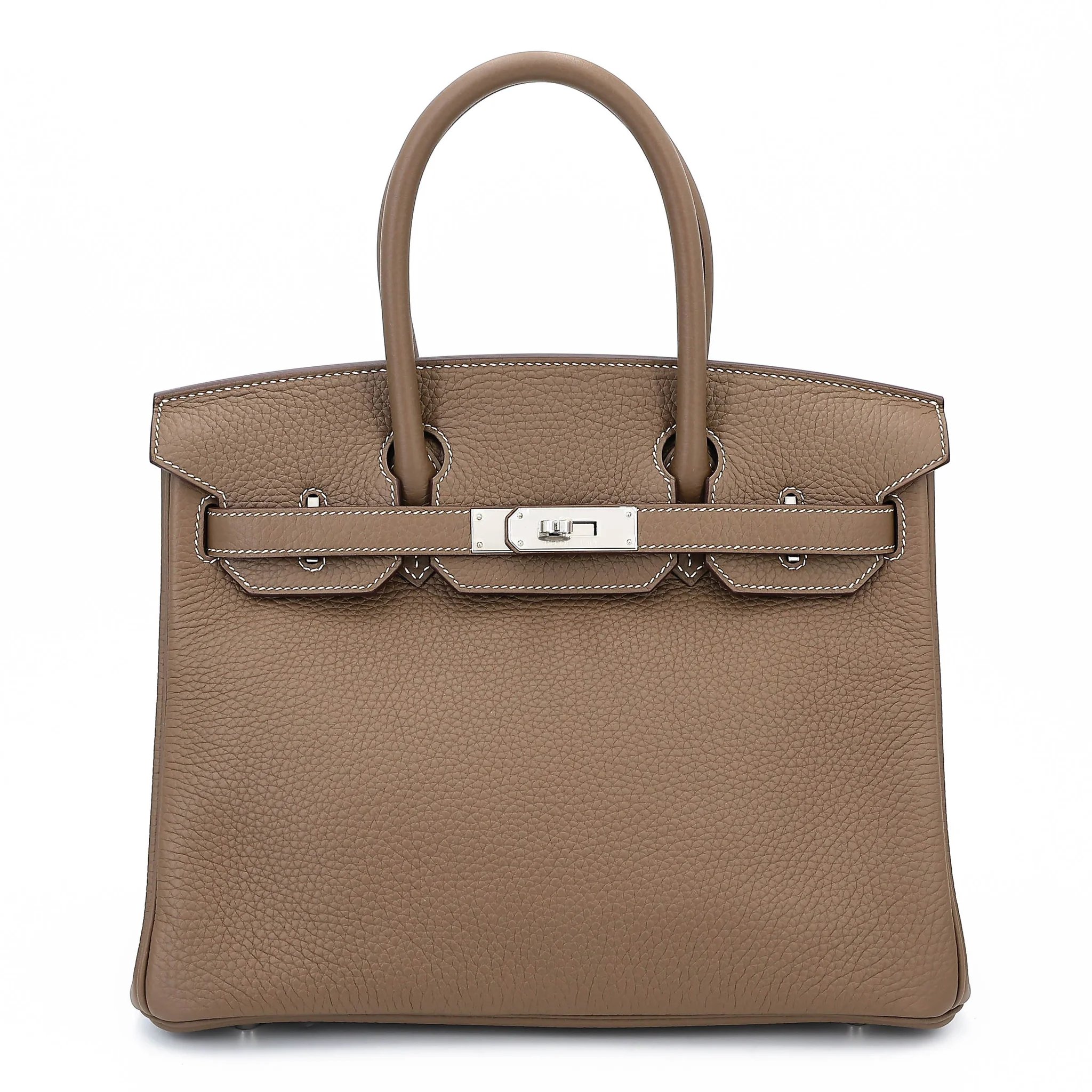 Unused ( Rank NS ) HERMÈS Birkin 30 Etoupe (18) Clemence Palladium hardware C (2018)