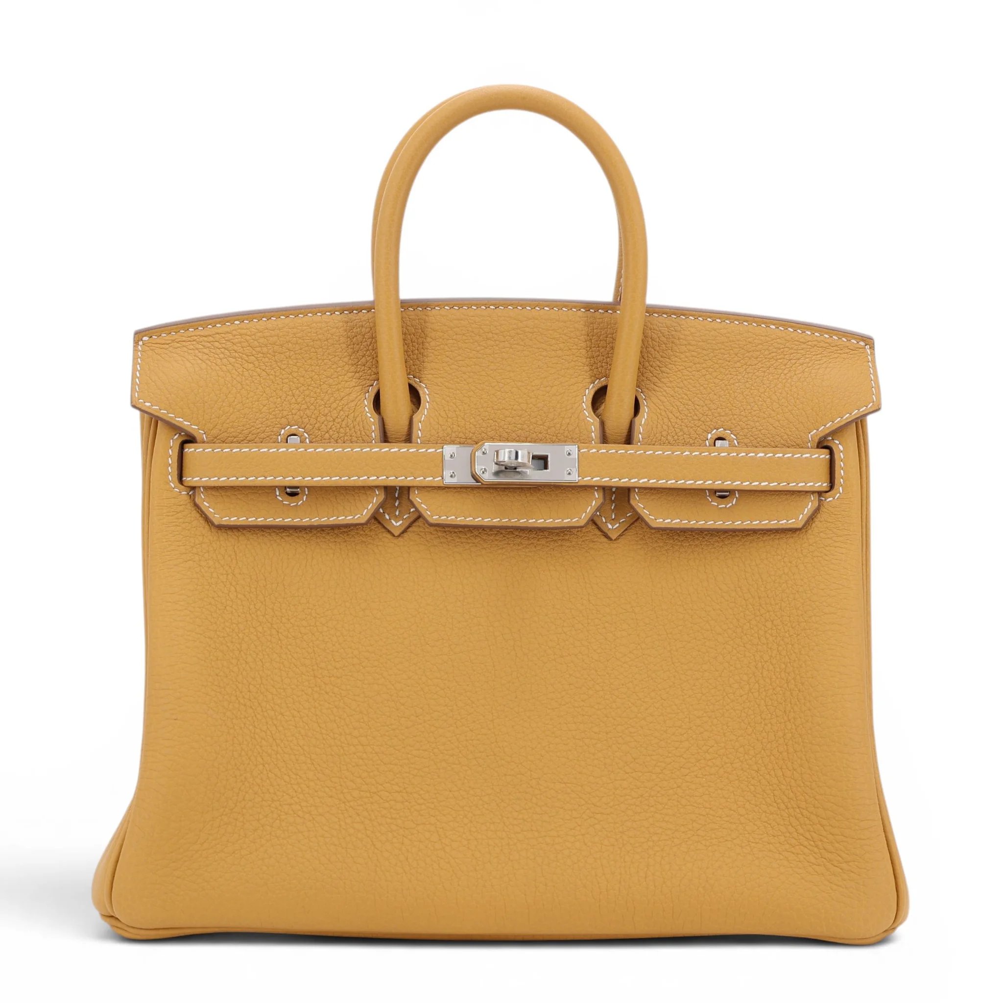 Unused ( Rank NS ) HERMÈS Birkin 25 Natural Sable (21) Togo Palladium hardware W (2024)