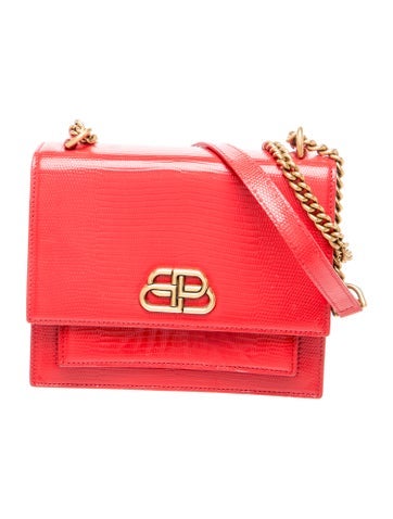Embossed Leather Sharp Chain Small