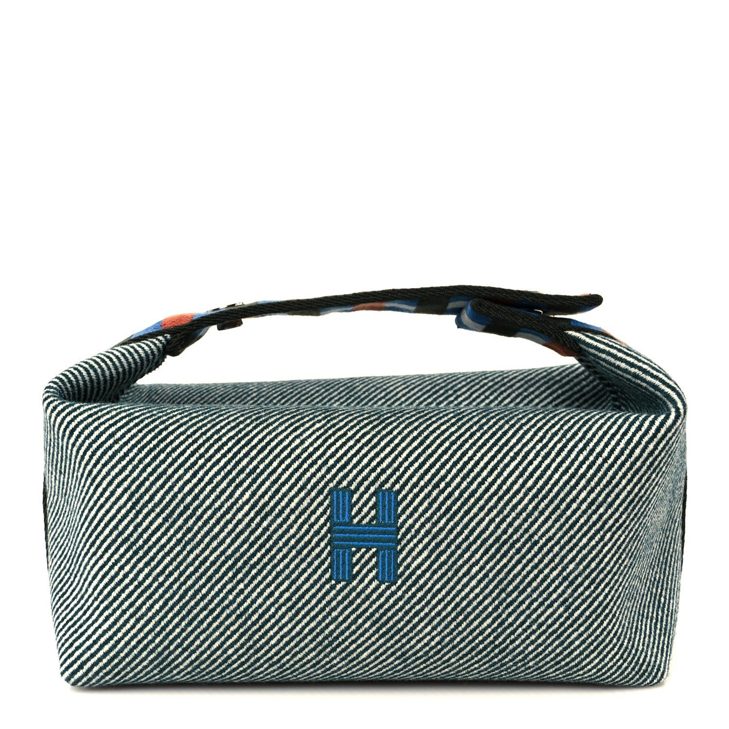 Hermes Hermes Wool Small Bride-A-Brac H Natte Pouch Bleu