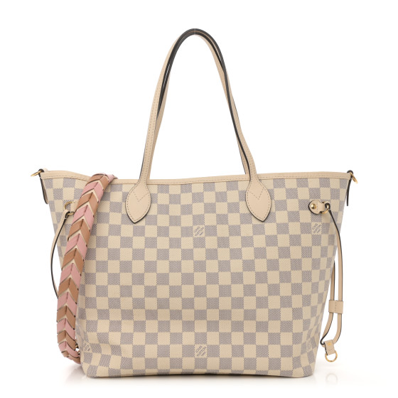 Louis Vuitton Damier Azur Braided Neverfull MM Pink