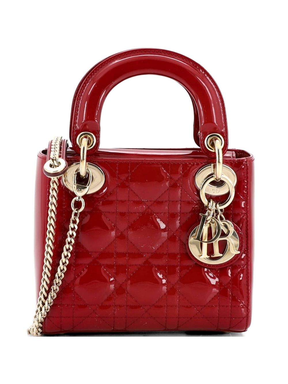Lady Dior Chain Bag Cannage Quilt Patent Mini satchel