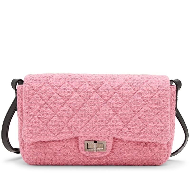Pink Quilted Tweed Easy Reissue Mademoiselle Messenger Bag Ruthenium Hardware, 2009