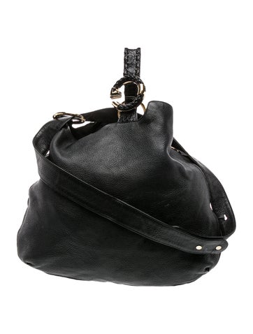Leather G Wave Hobo Bag