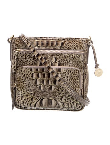Brahmin Embossed Leather Crossbody Bag