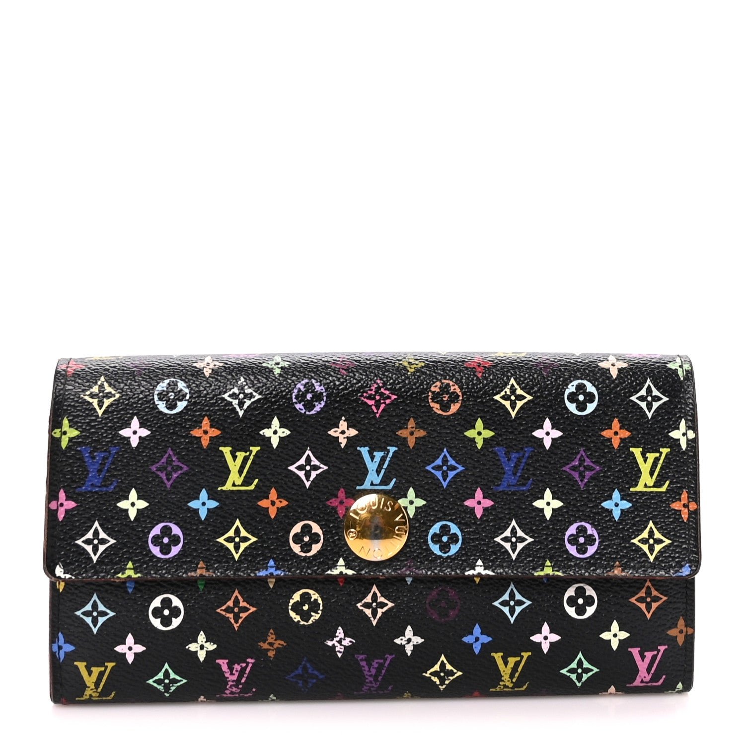 Louis Vuitton Monogram Multicolor Sarah Wallet Black Grenade