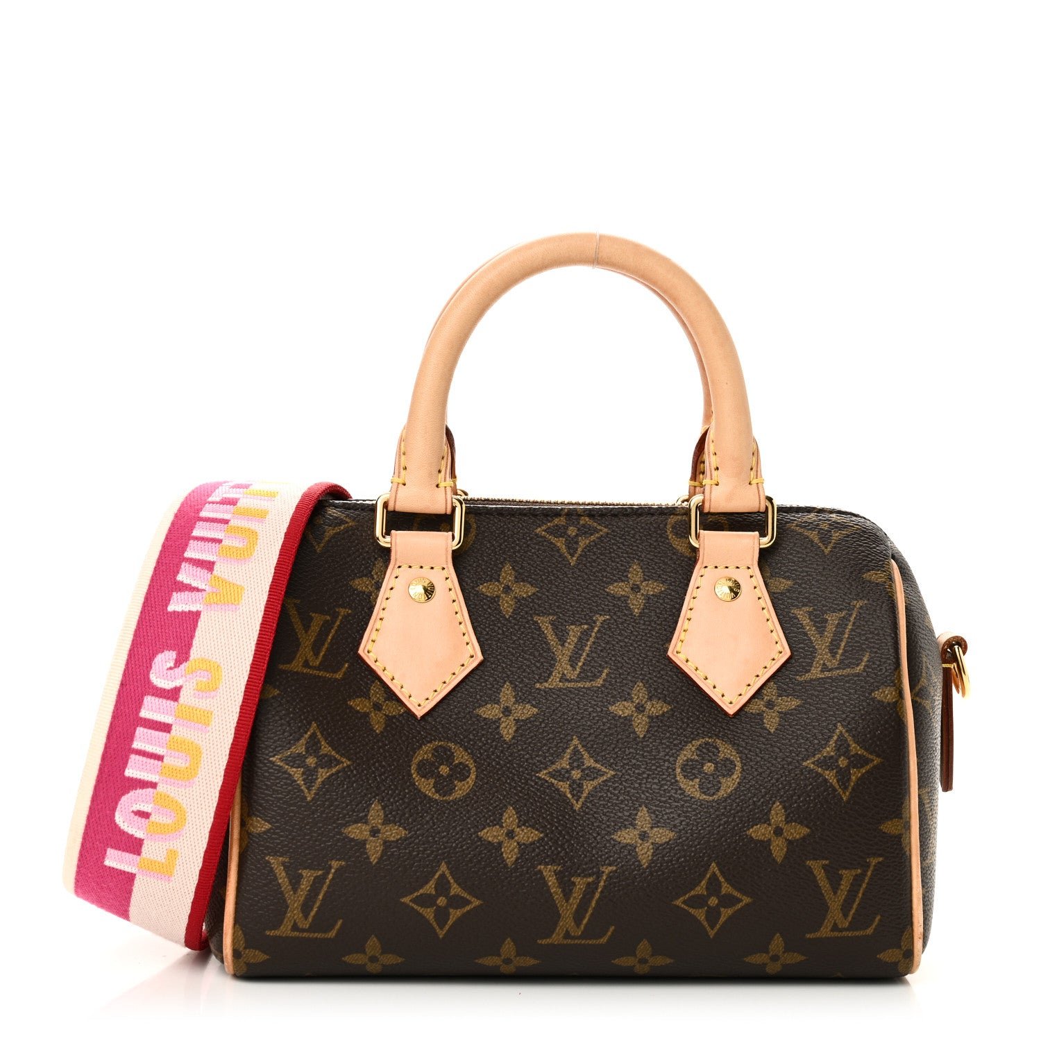 Louis Vuitton Monogram Speedy Bandouliere 20 Fuchsia
