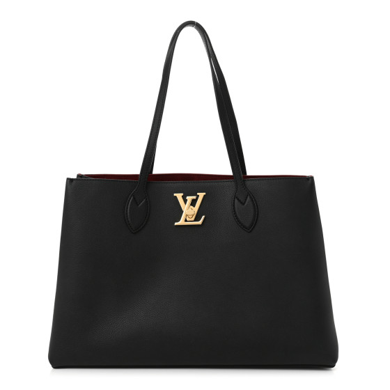 Louis Vuitton Grained Calfskin Lockme Shopper Black
