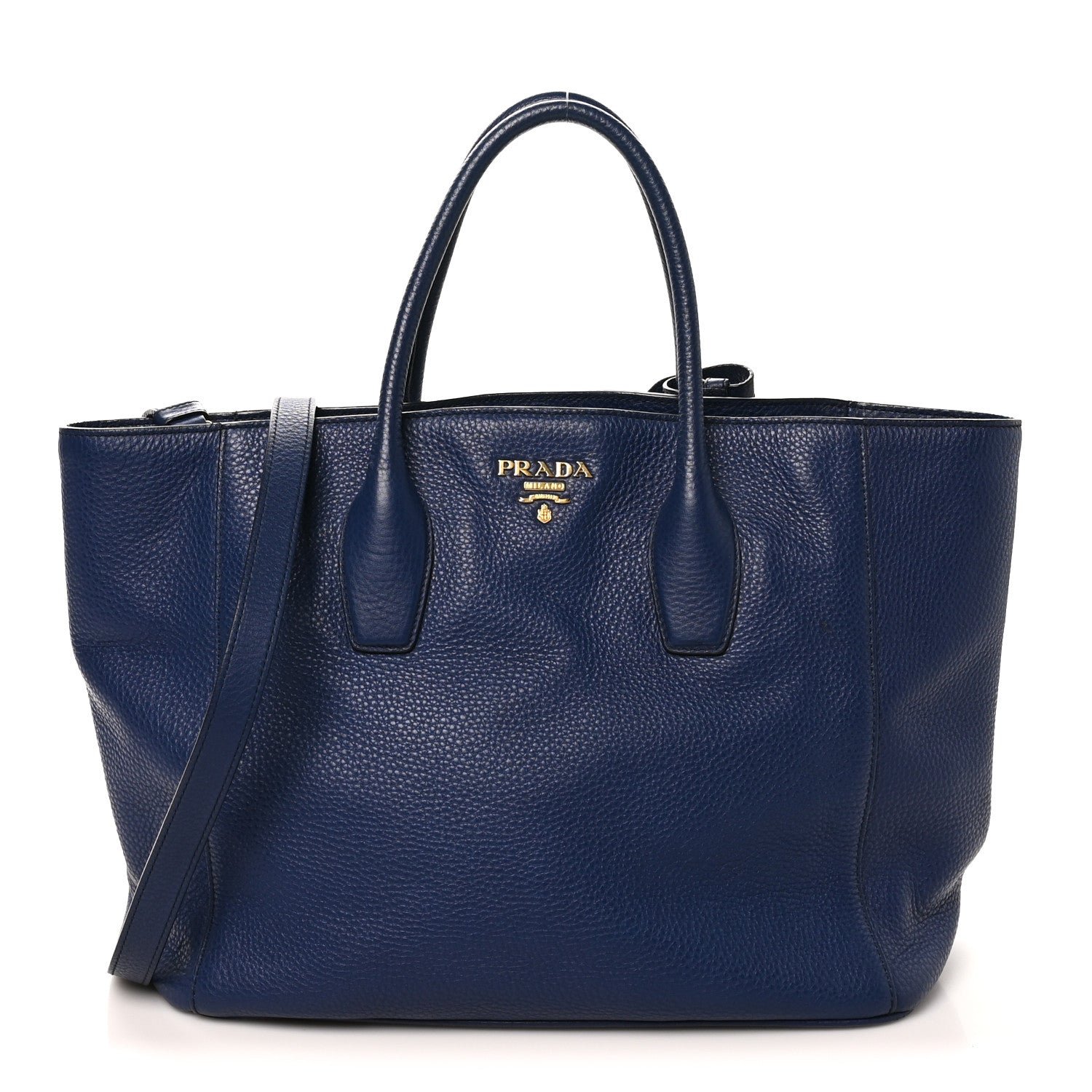 Prada Saffiano Medium Galleria Double Zip Tote Bluette
