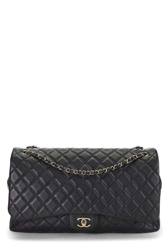 Black Calfskin New Classic Flap XXL