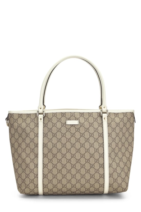 White Orginial GG Supreme Canvas Joy Tote