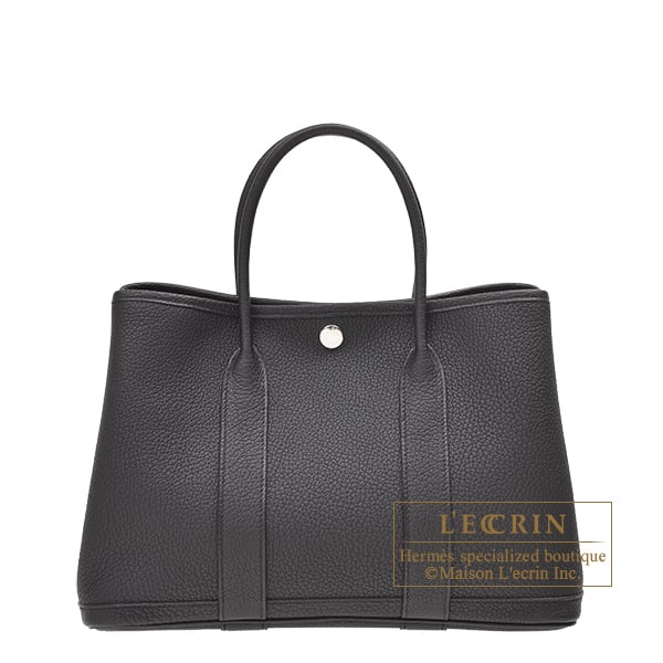 Hermes Hermes Garden Party bag 30/TPM Black Negonda leather Silver hardware