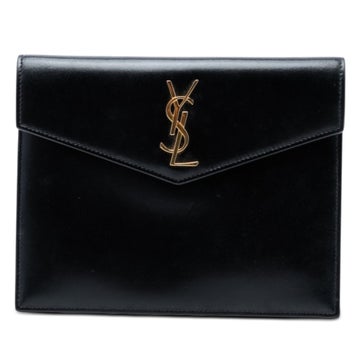 Calf Leather Baby Smooth Shiny Calfskin Monogram Uptown Pouch