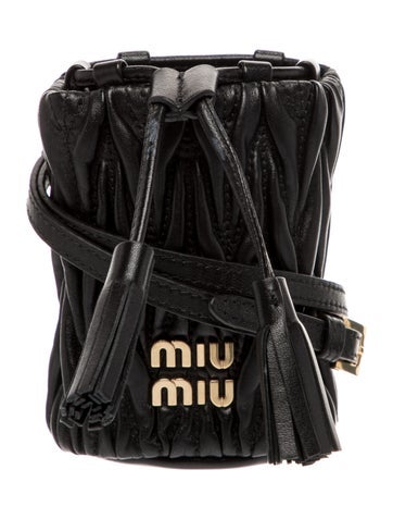 Miu Miu Leather Bucket Bag