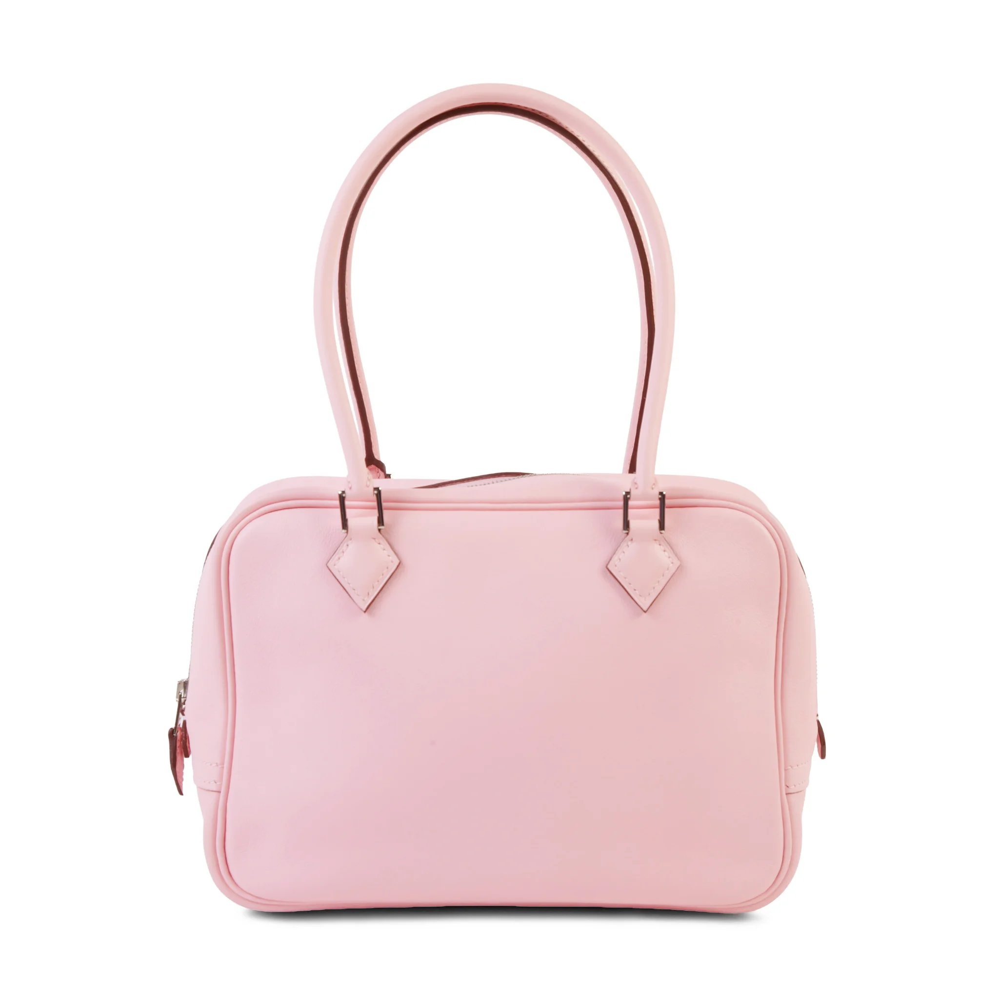 Very Good ( Rank A) HERMÈS Plume Mini Rose Sakura (3Q) Swift Palladium hardware T (2015)