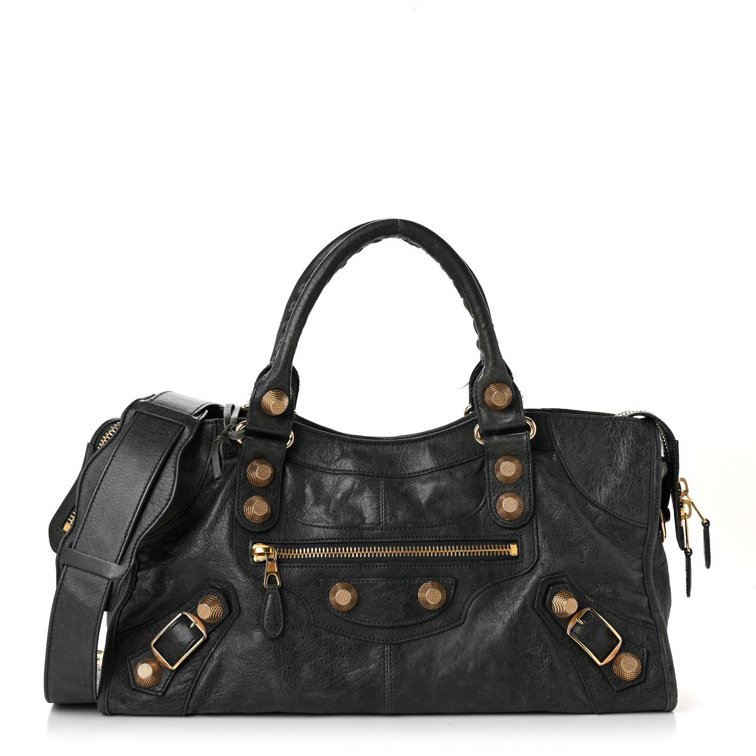 Balenciaga Agneau Giant 21 Gold Hardware Part Time Anthracite