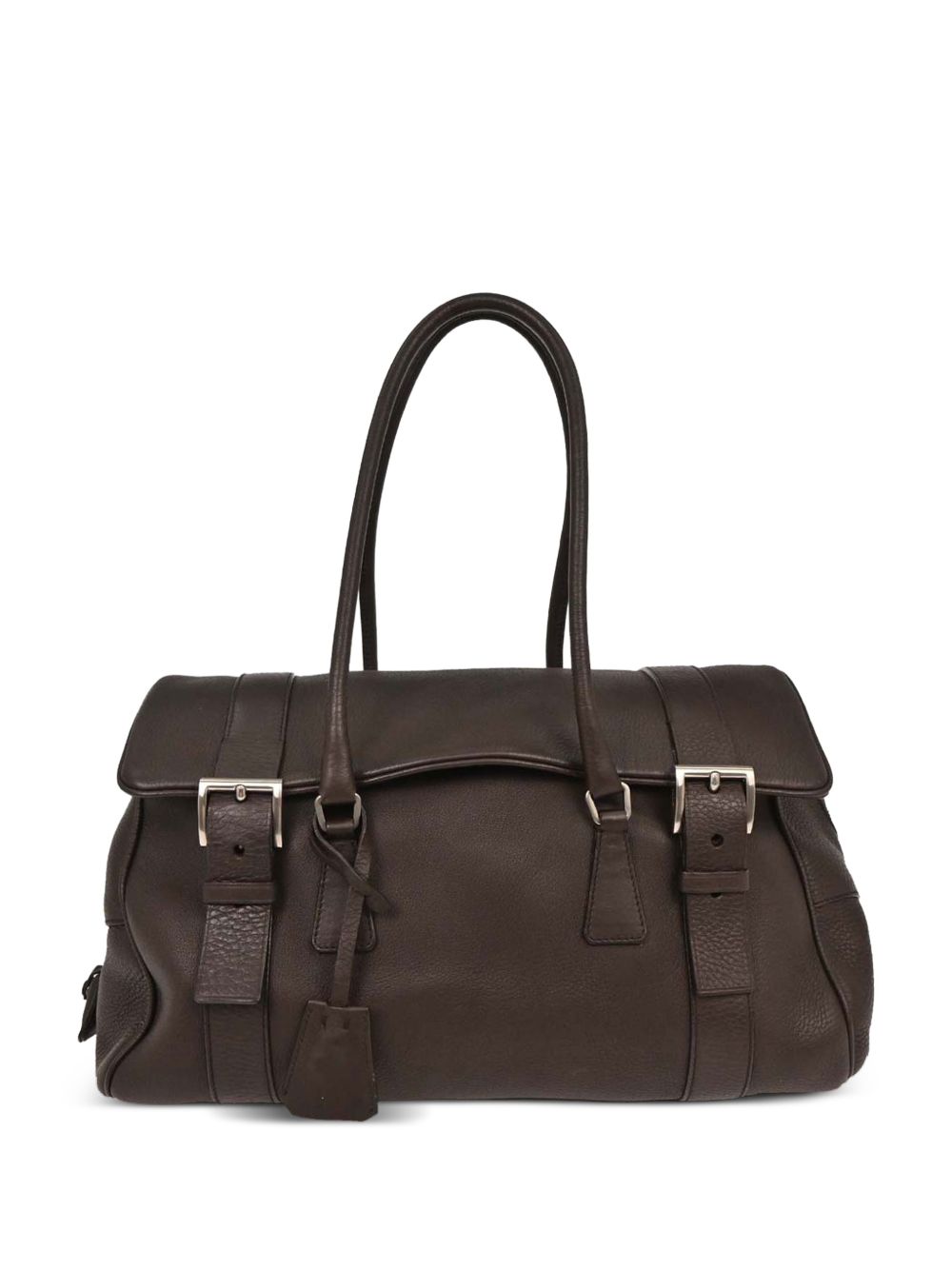 Prada 1990-2000s buckled leather shoulder bag