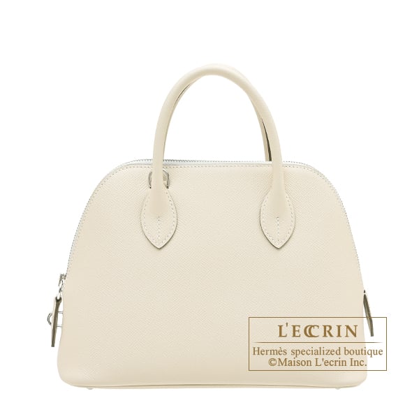 Hermes Bolide bag 1923 25 Craie Epsom leather Silver hardware