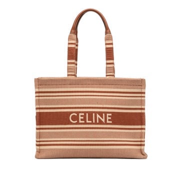 Large Striped Canvas Cabas Thais Tote