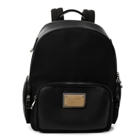 Dolce & Gabbana Nylon Grainy Calfskin Backpack Black