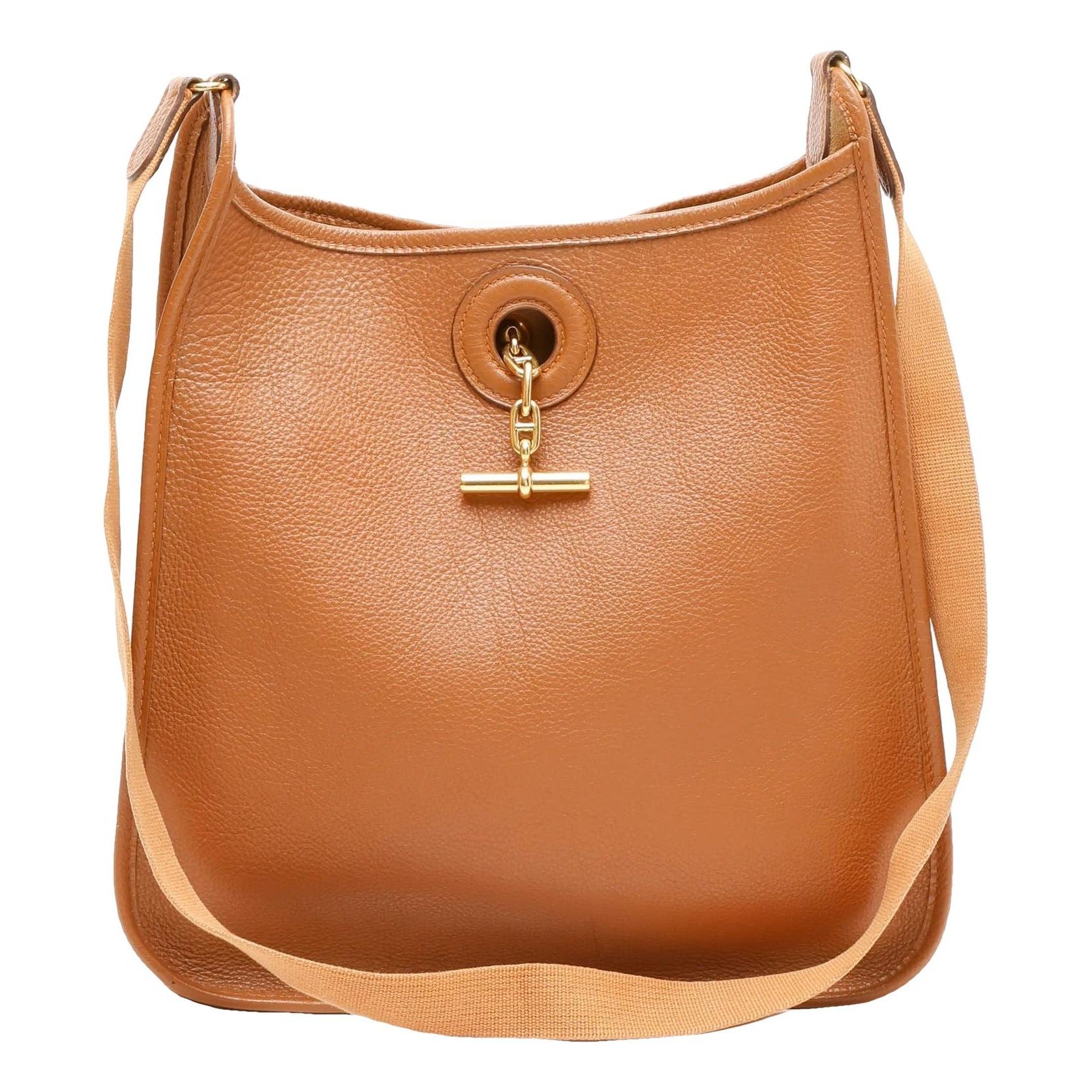 Hermes Vespa Handbag Gold Togo Leather