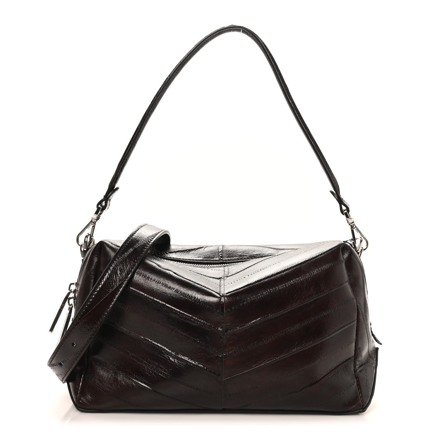 Fendi Eel Lui Medium Shoulder Bag Burgundy