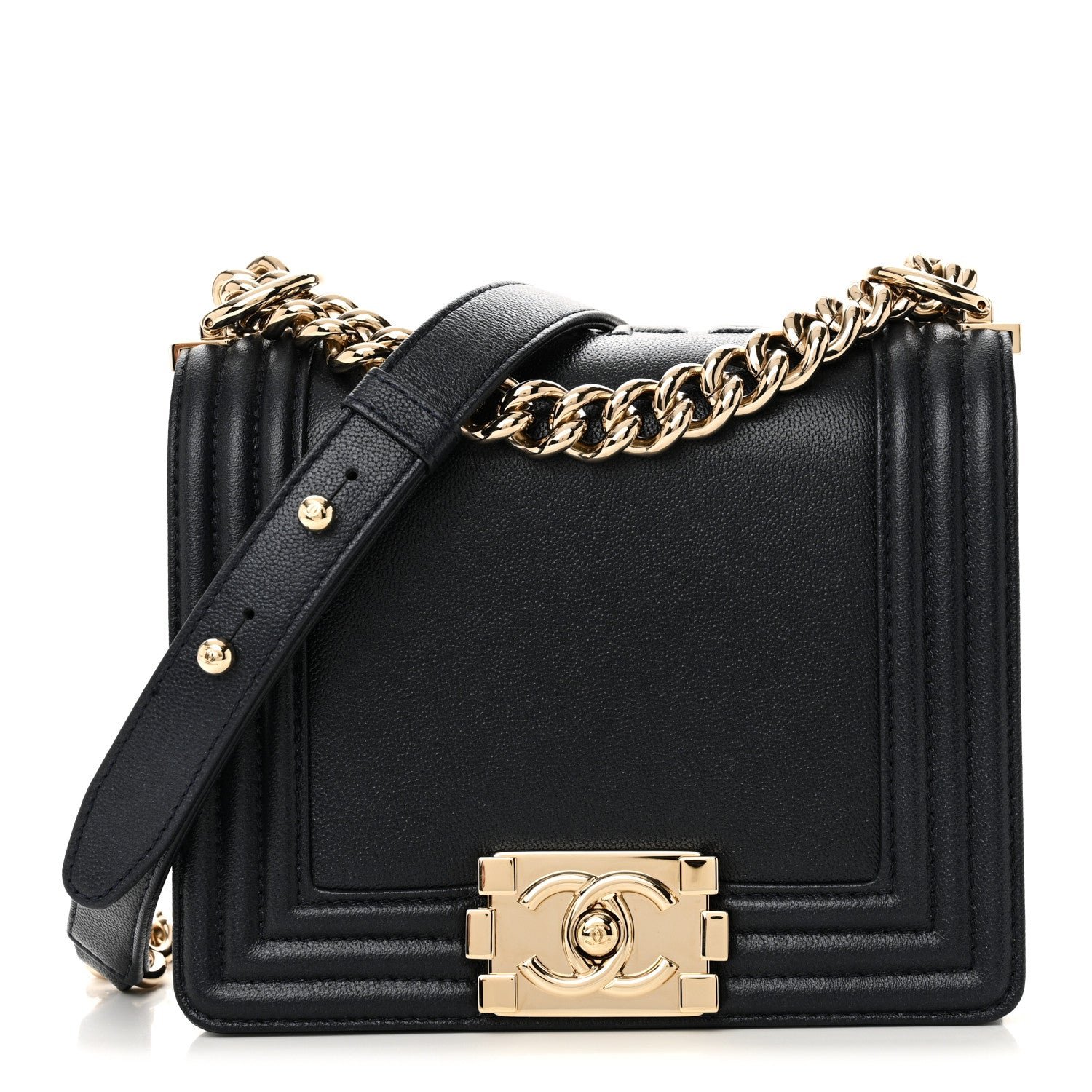 Chanel Caviar Mini Boy Flap Navy