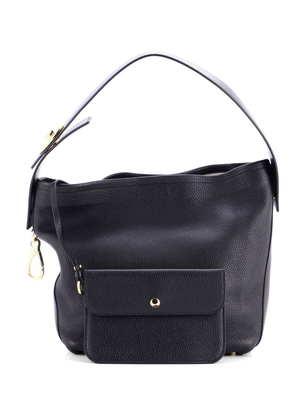 VLogo Ohval Hobo Leather shoulder bag