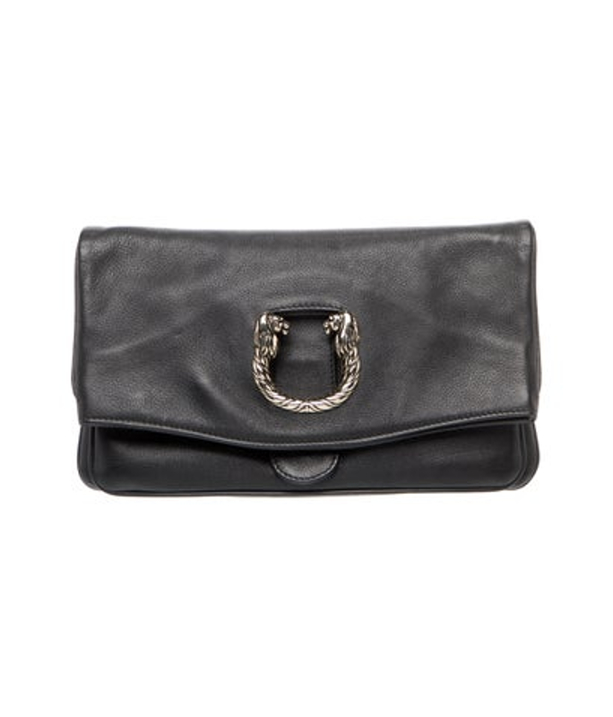 Bvlgari Leather Lion Head Clutch